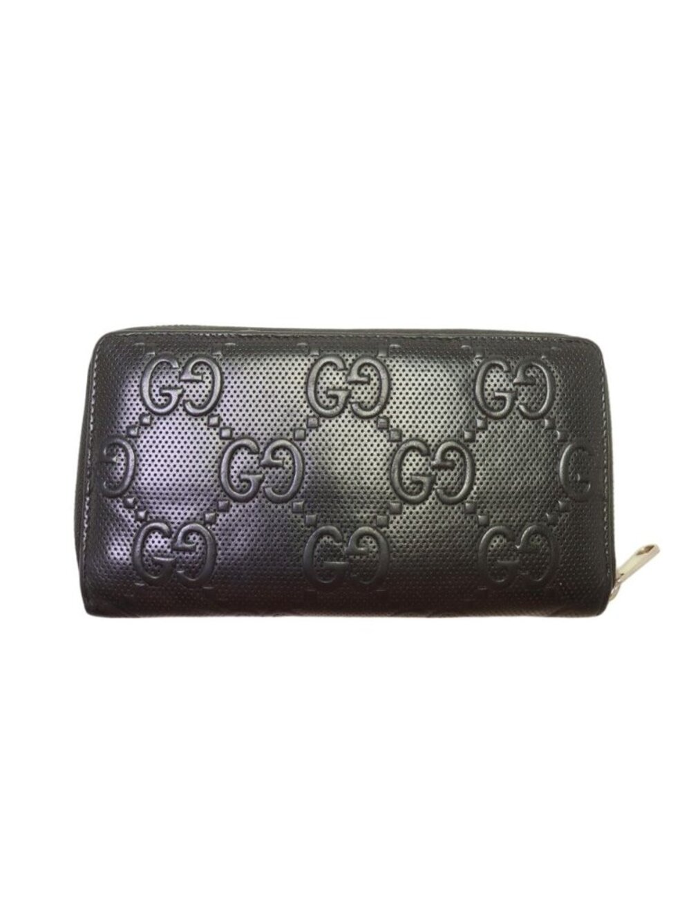 Gucci GG Embossed Leather Zip Around Wallet